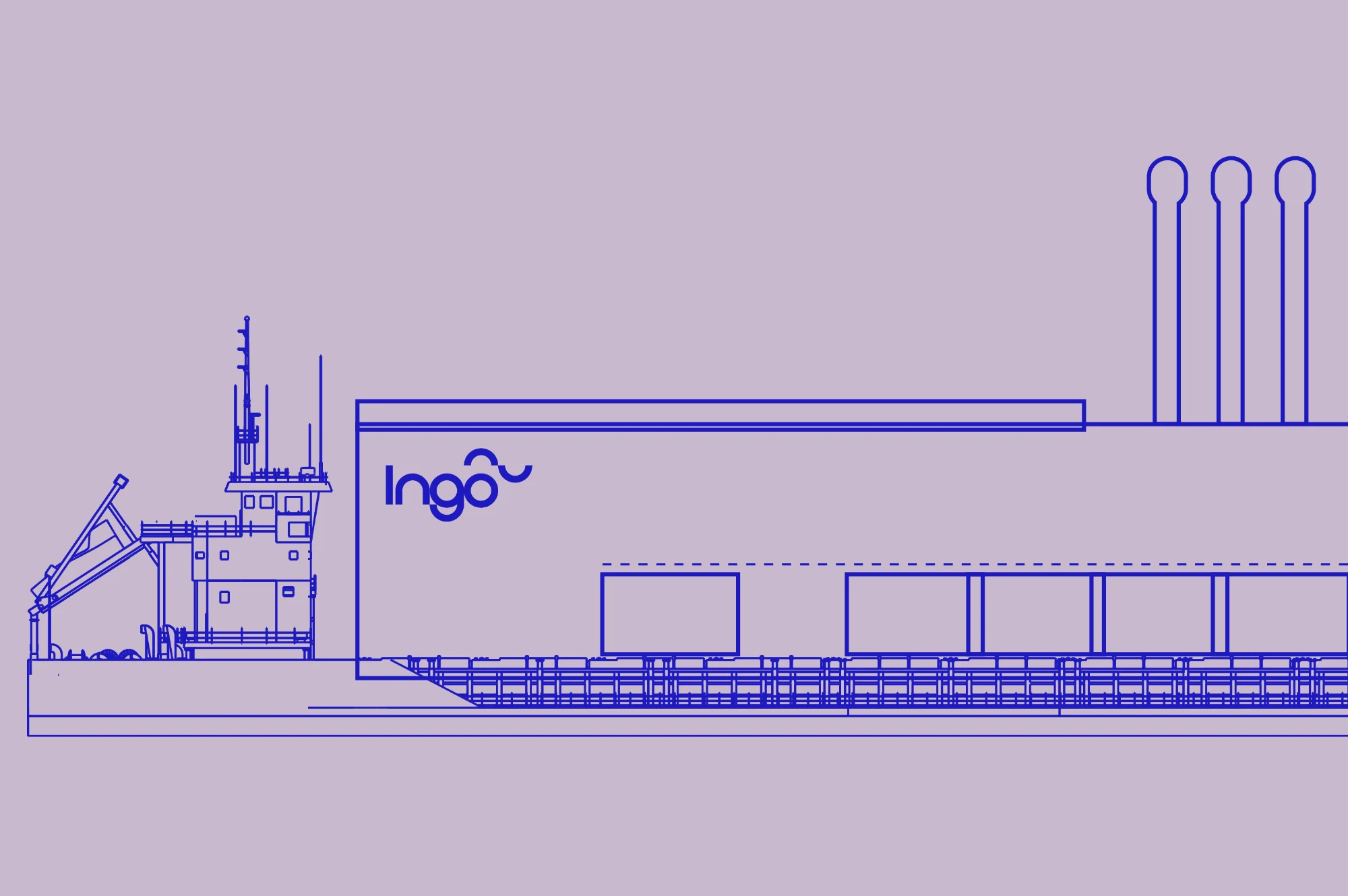 Barge delivery illustration